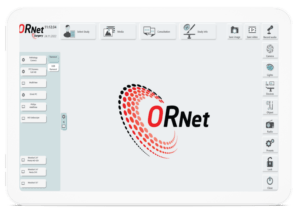A user interface of ORNet Surgery 3.0, the latest OR integration and management system screen for controlling OR devices & data