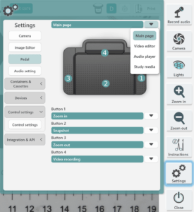 Pathology Foot Pedal Settings